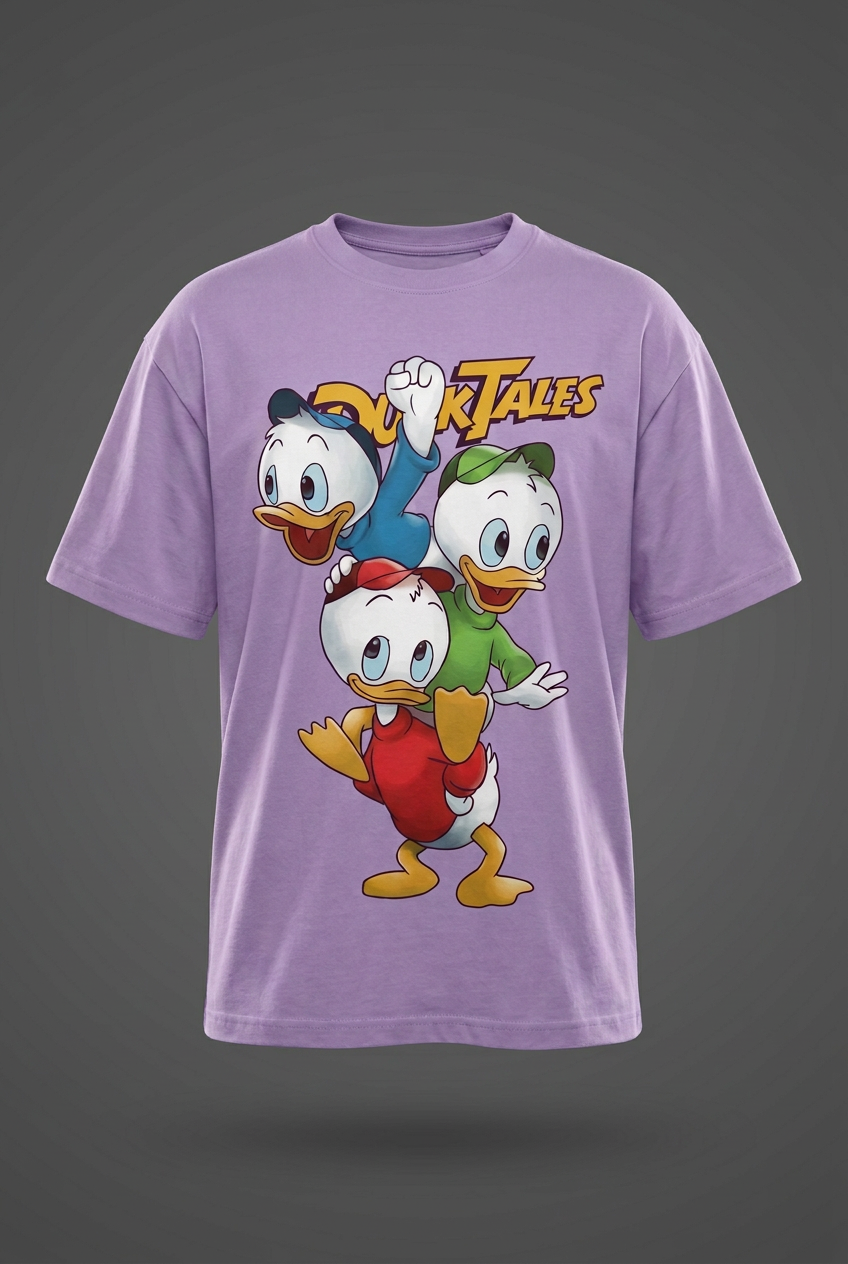DuckTales lavender tee angled mockup