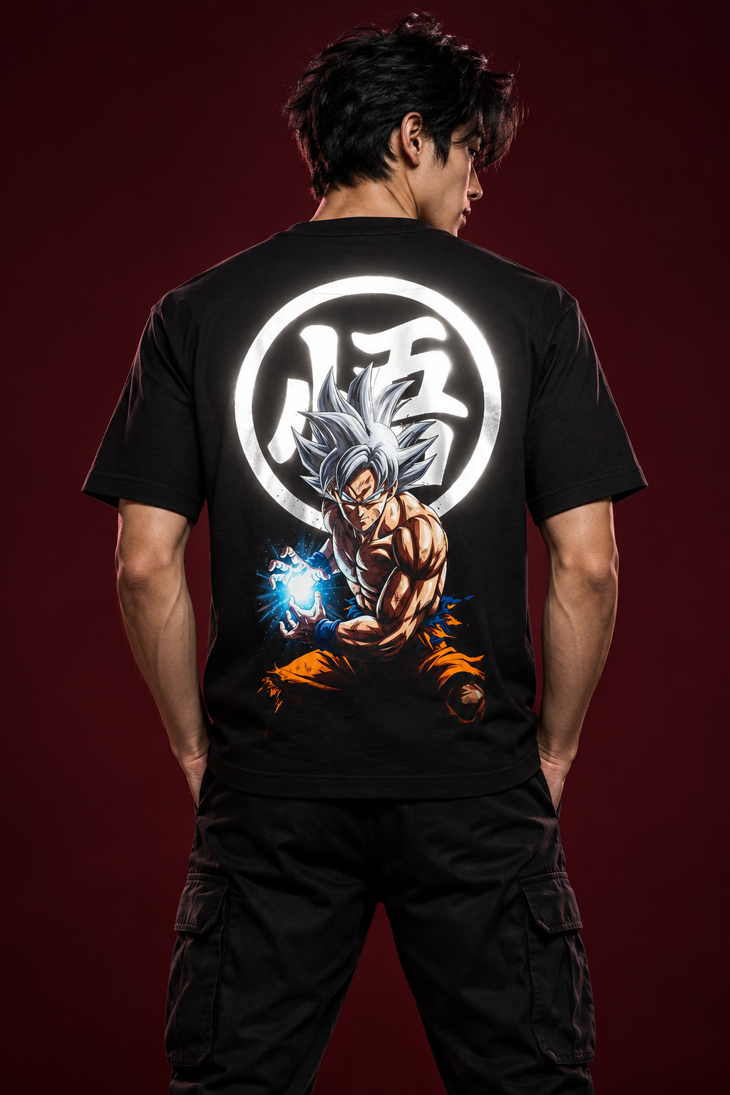 Main Goku regular-fit reflective back hero