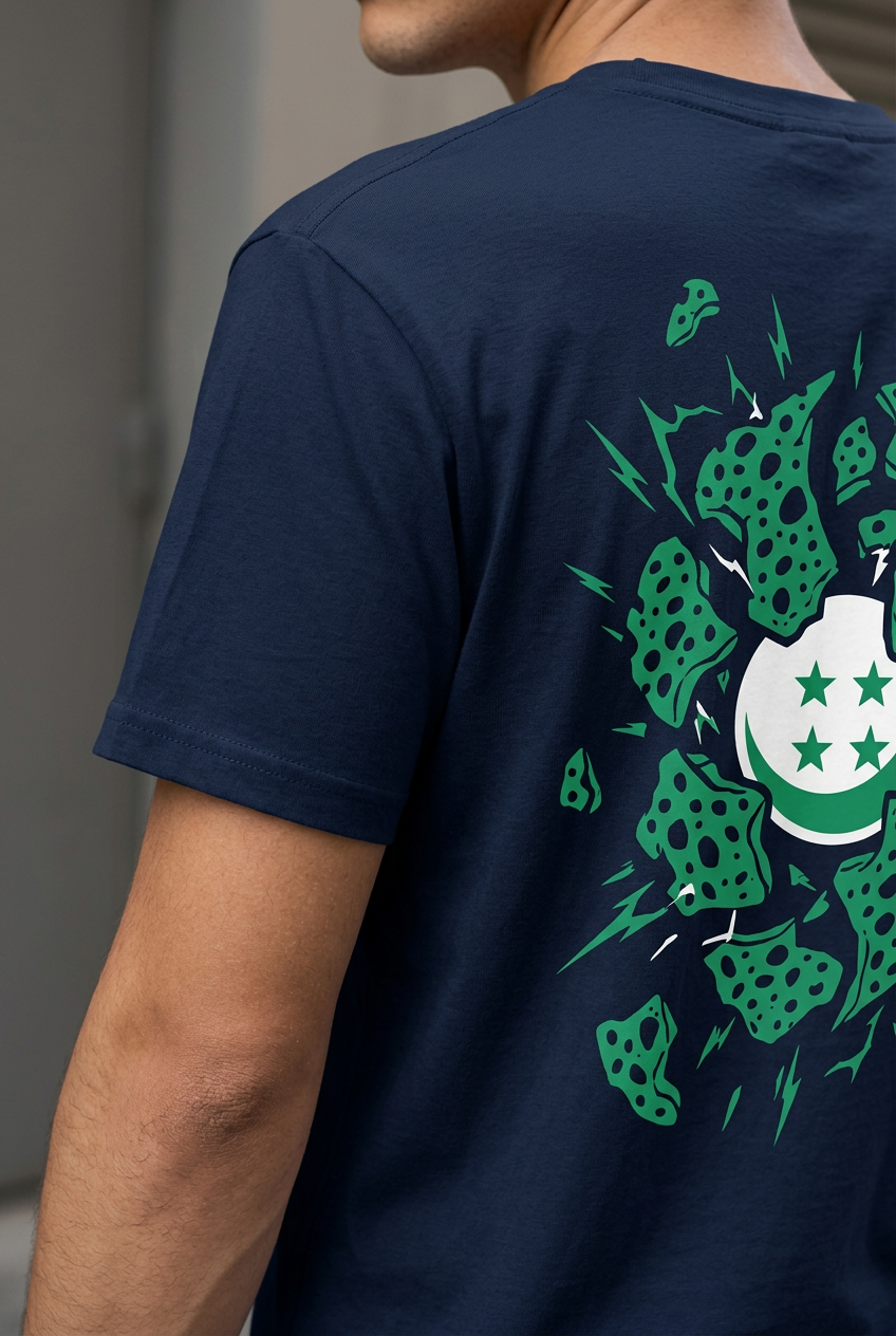 Cell green spotted-fragment back artwork detail