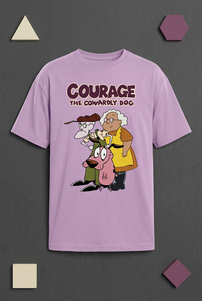 Courage lavender tee styled flat lay
