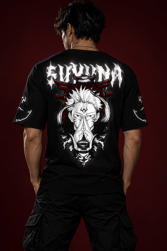 Main Sukuna regular-fit reflective back hero