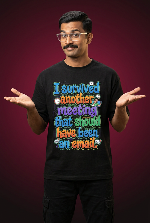 Survived Oversize Drop shoulder t shirt