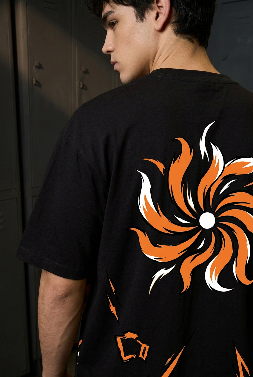 Naruto tee back print close-up