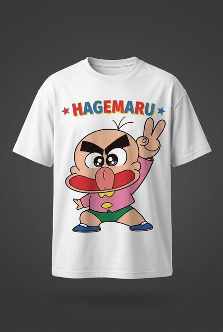 Hagemaru white tee front mockup