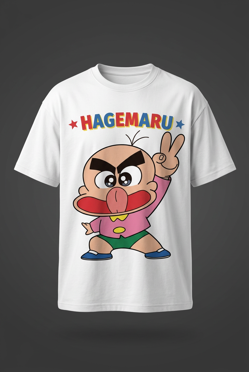 Hagemaru white tee front mockup