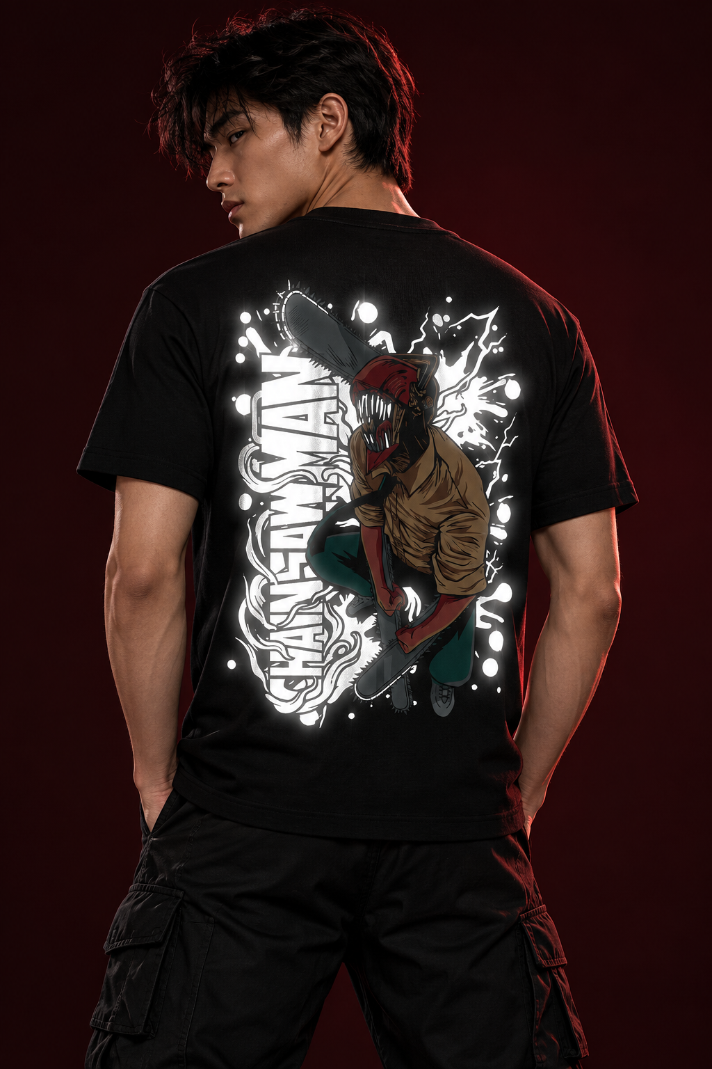 Main Chainsaw Man regular-fit reflective back hero
