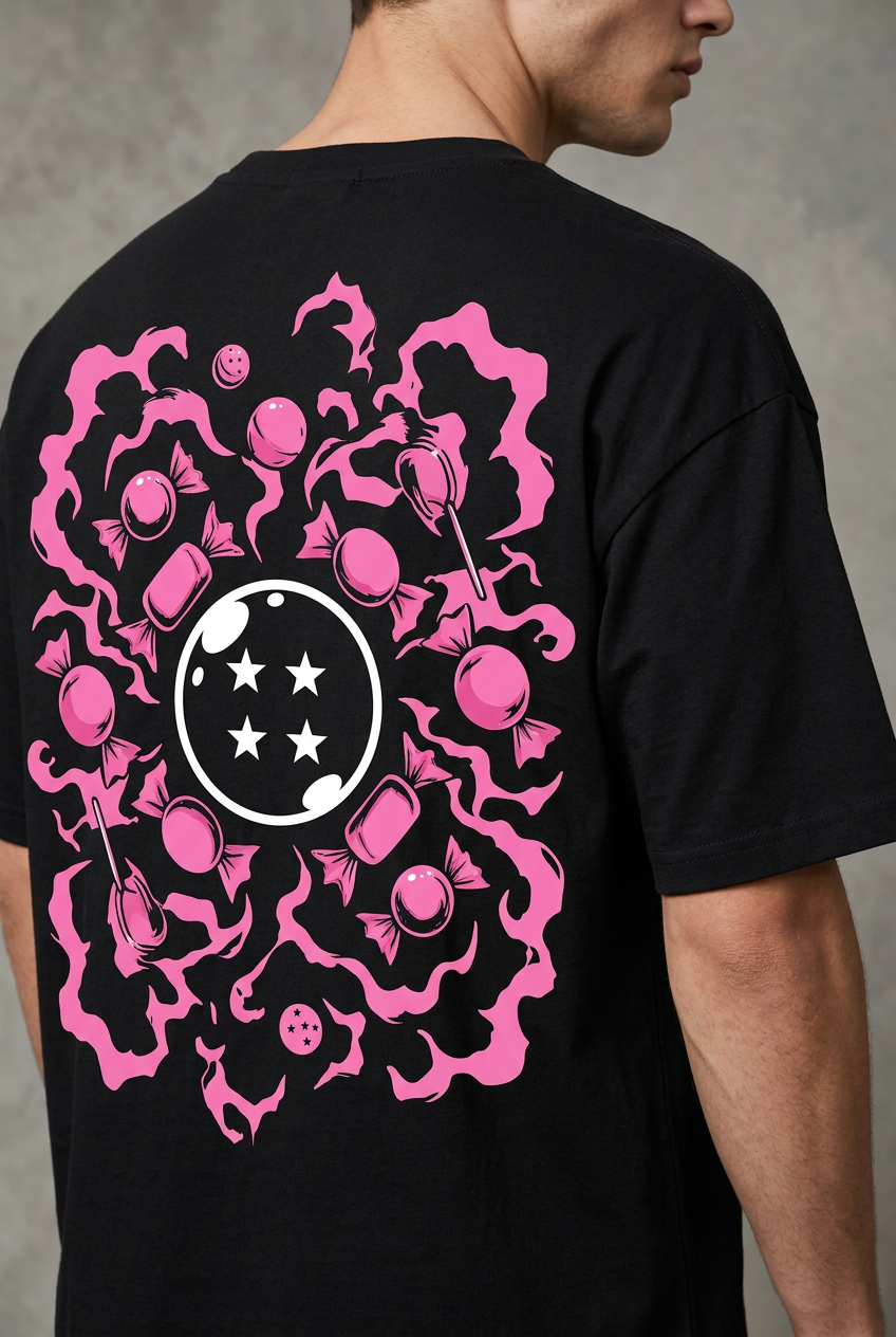Buu pink candy back artwork detail