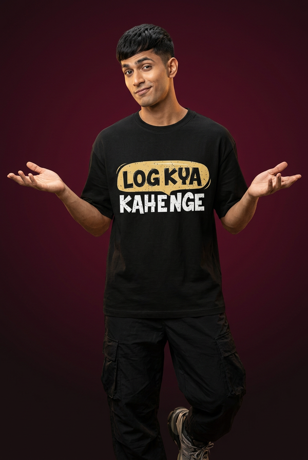 Kya kahenge Oversize Drop shoulder t shirt