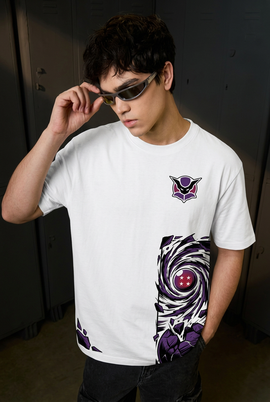 Frieza white regular-fit tee front