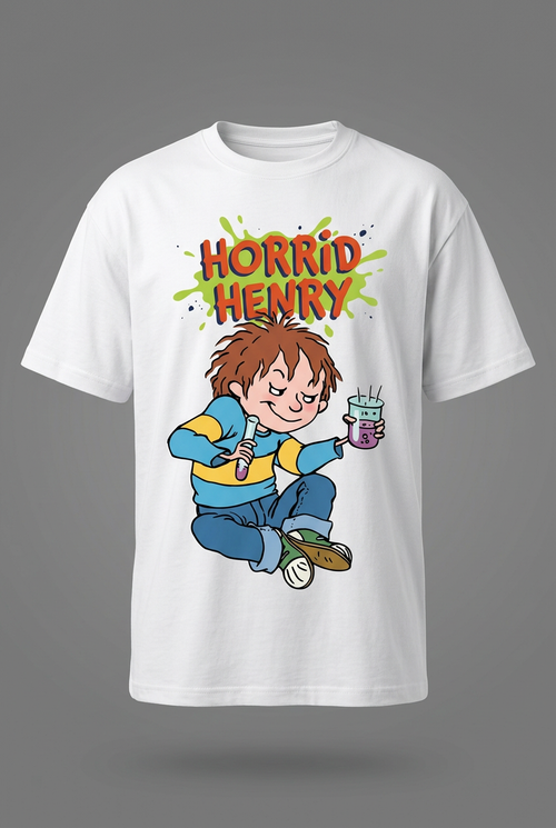Horrid Henry White Graphic Tee