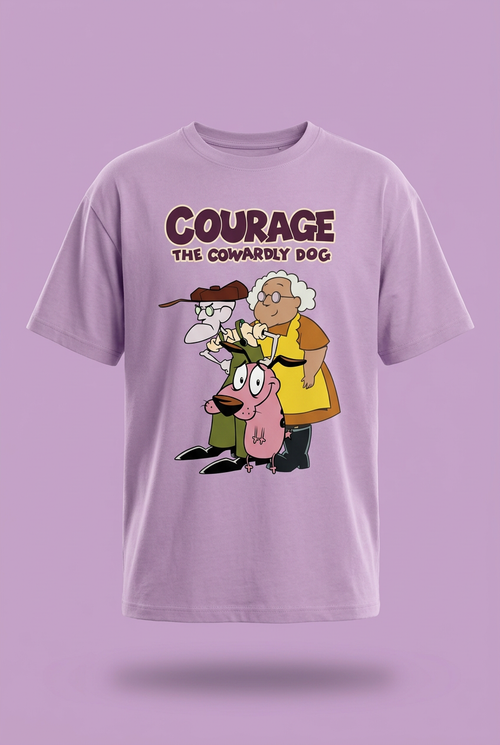 Courage the Cowardly Dog Lavender Graphic Tee