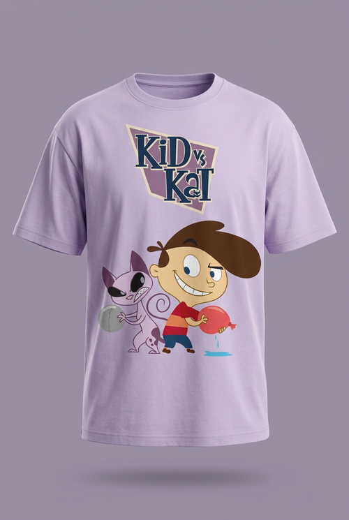 Kid vs Kat Lavender Graphic Tee