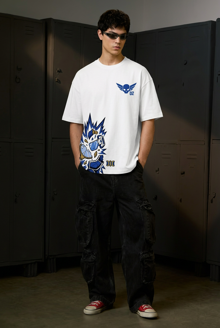 Vegeta oversized tee full-body front