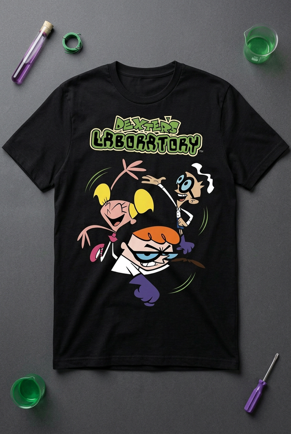 Dexter's Laboratory Black Graphic Tee