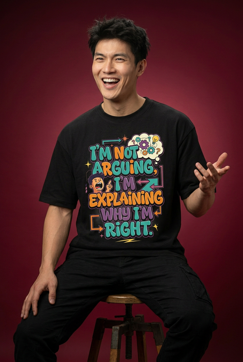 Arguing Oversize Drop shoulder t shirt