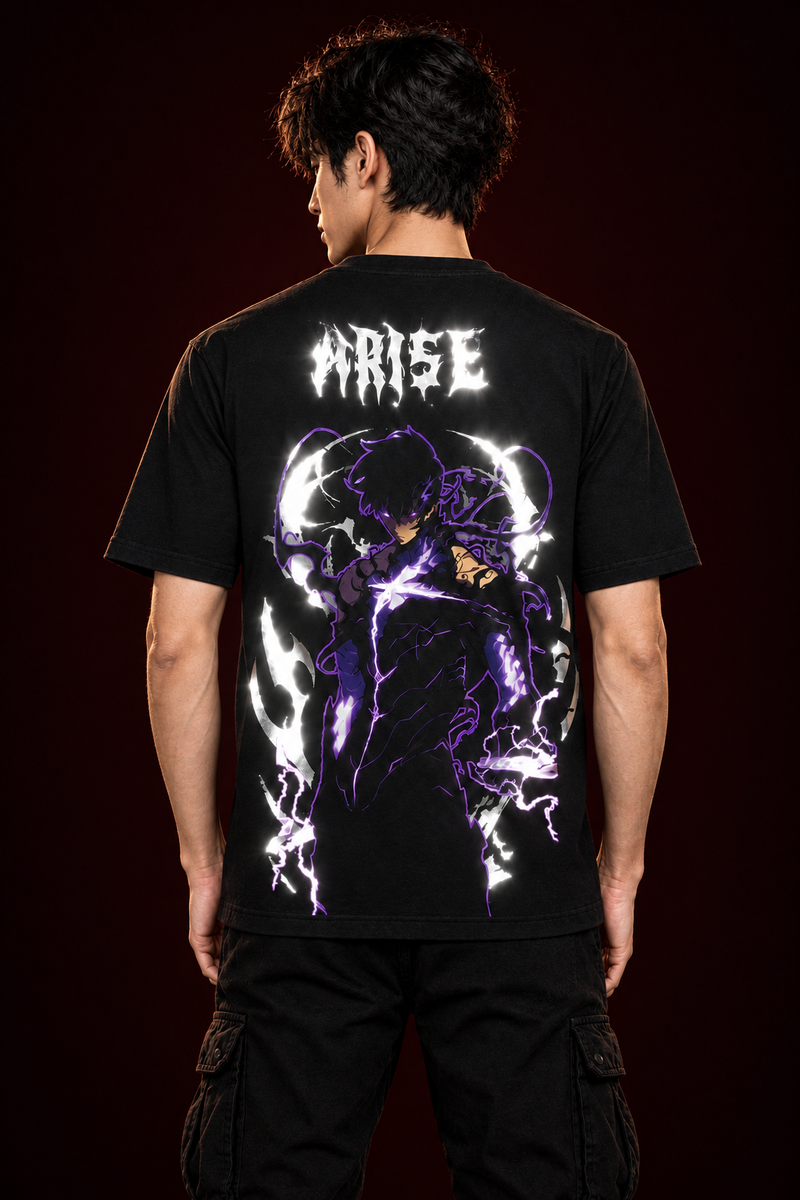 Solo Leveling Arise Again Reflective Regular-Fit T-Shirt