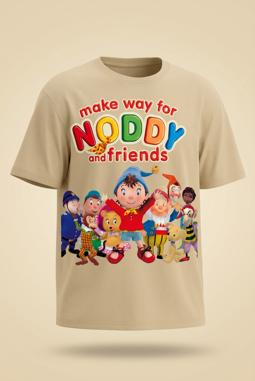Noddy and friends relaxed-fit tee angled garment-only view
