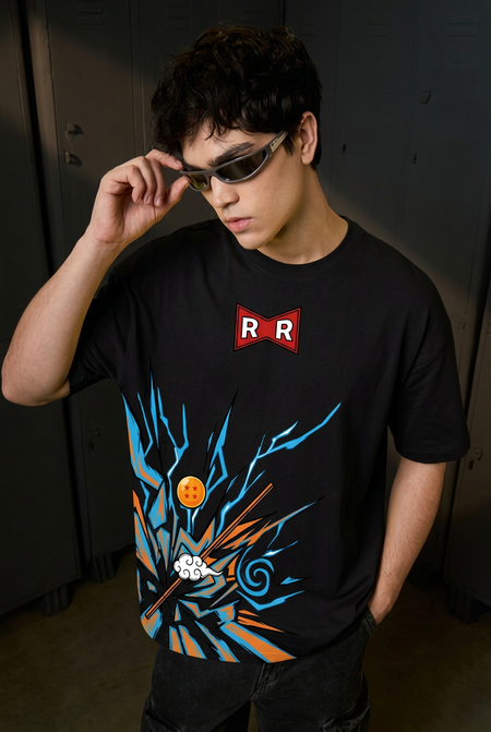 Goku black oversized tee front