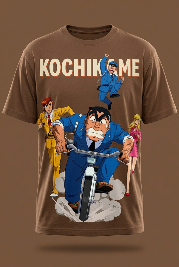 Kochikame Coffee Brown Graphic Tee
