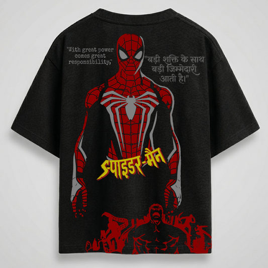Spidey - EK NAYA DIN  Reflective oversize drop shoulder t shirt