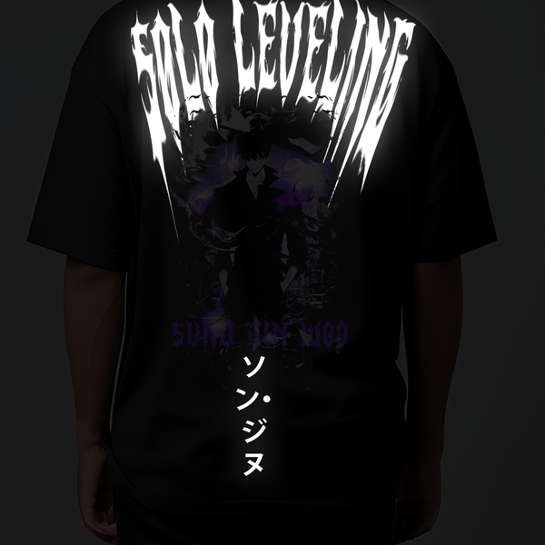 Sung jin woo Reflective oversize drop shoulder t shirt