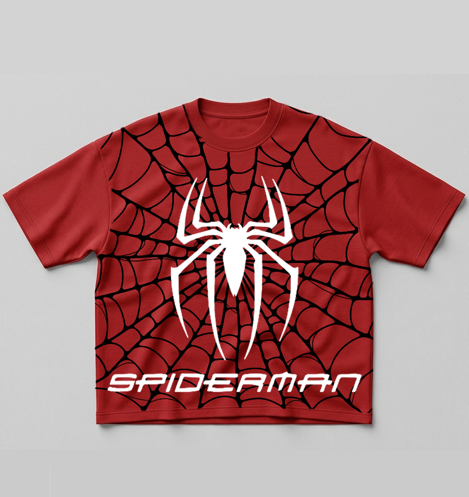 Spidey web Oversize Drop shoulder t shirt