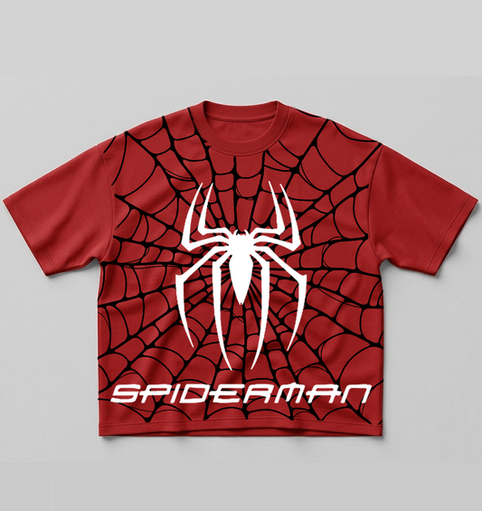 Spidey web Oversize Drop shoulder t shirt