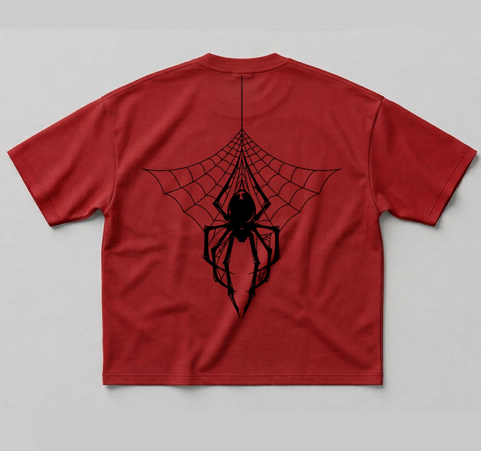 Spidey web Oversize Drop shoulder t shirt