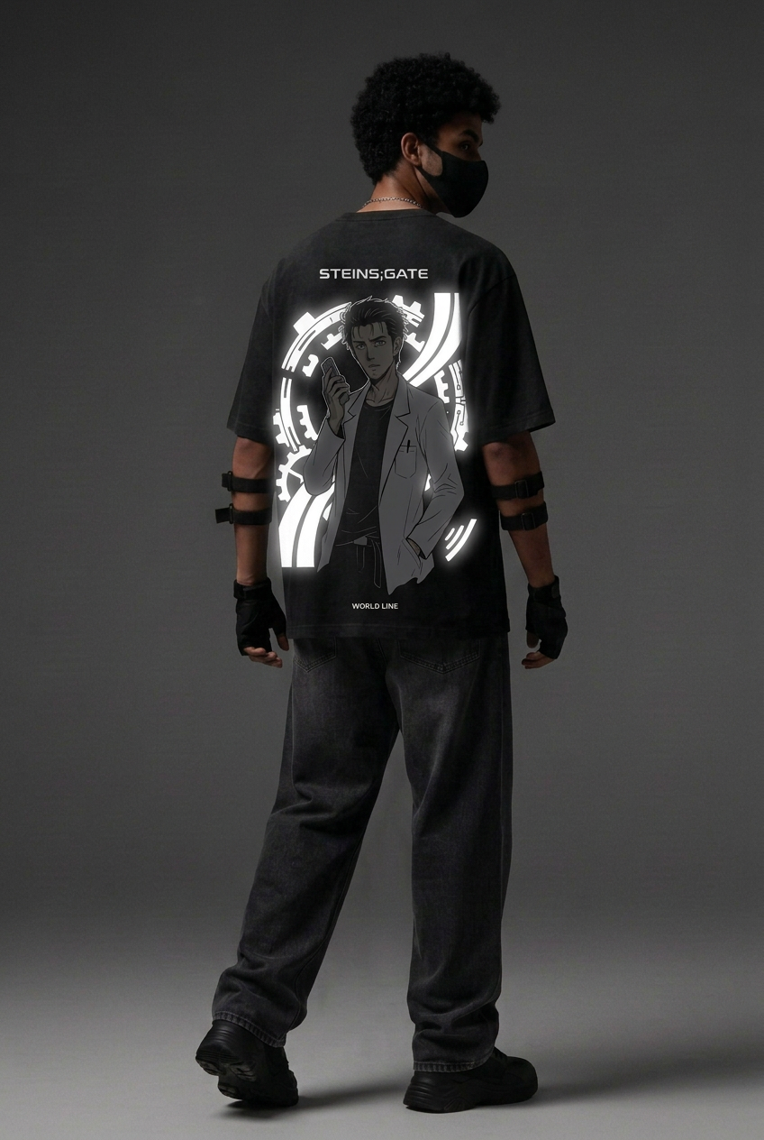 Steins;Gate — World Line Reflective Oversized T-Shirt