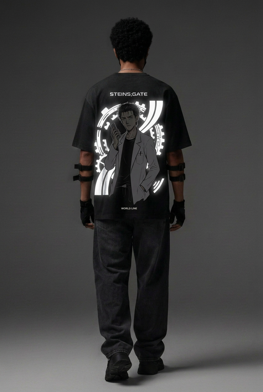 Steins;Gate — World Line Reflective Oversized T-Shirt