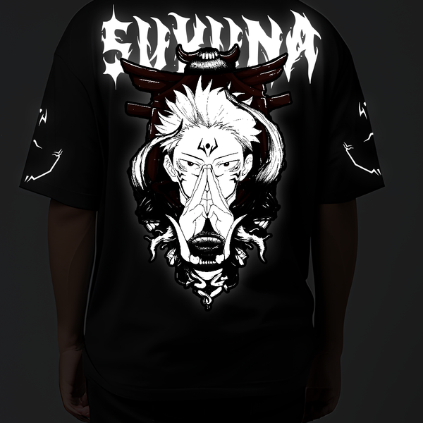 SUKUNA Reflective oversize t shirt