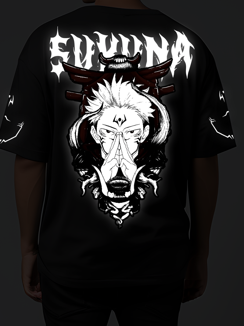 SUKUNA Reflective oversize t shirt