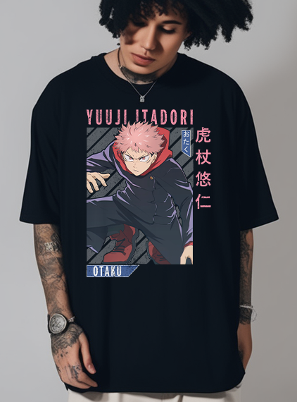 Juujutsu kaisen front V8 Oversized T-Shirts - Gamihoods
