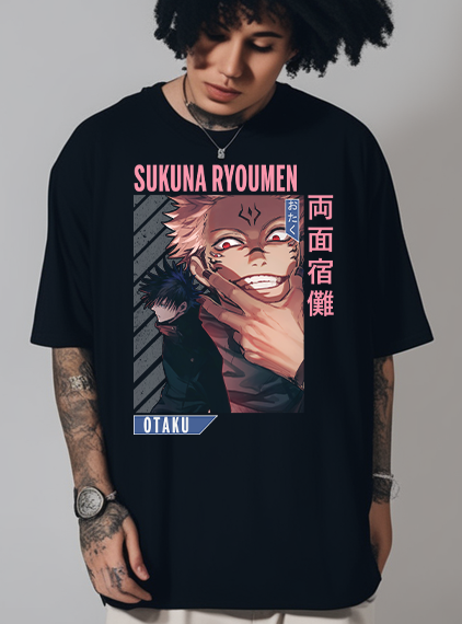 Juujutsu kaisen front V9 Oversized T-Shirts - Gamihoods