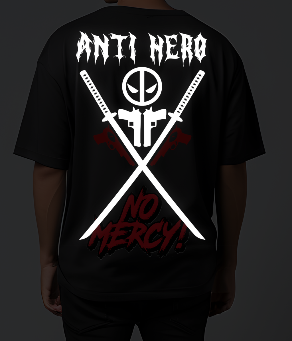 Anti hero reflective Oversized T-Shirts - Image 2