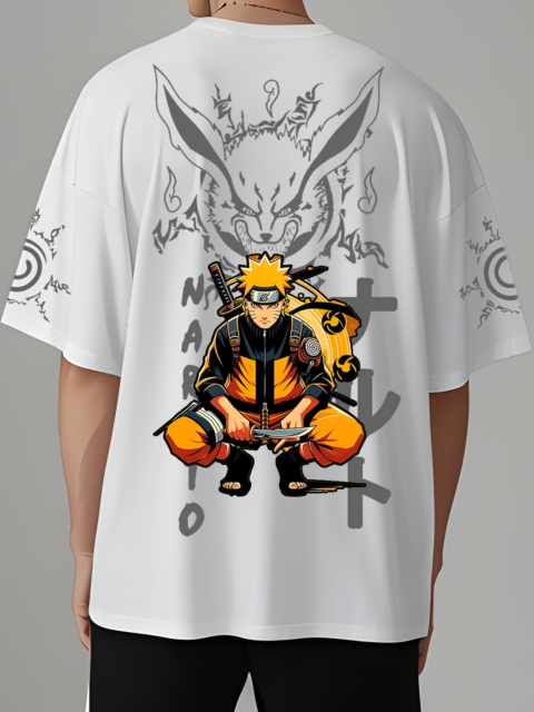 9 tails reflective Oversized T-Shirts