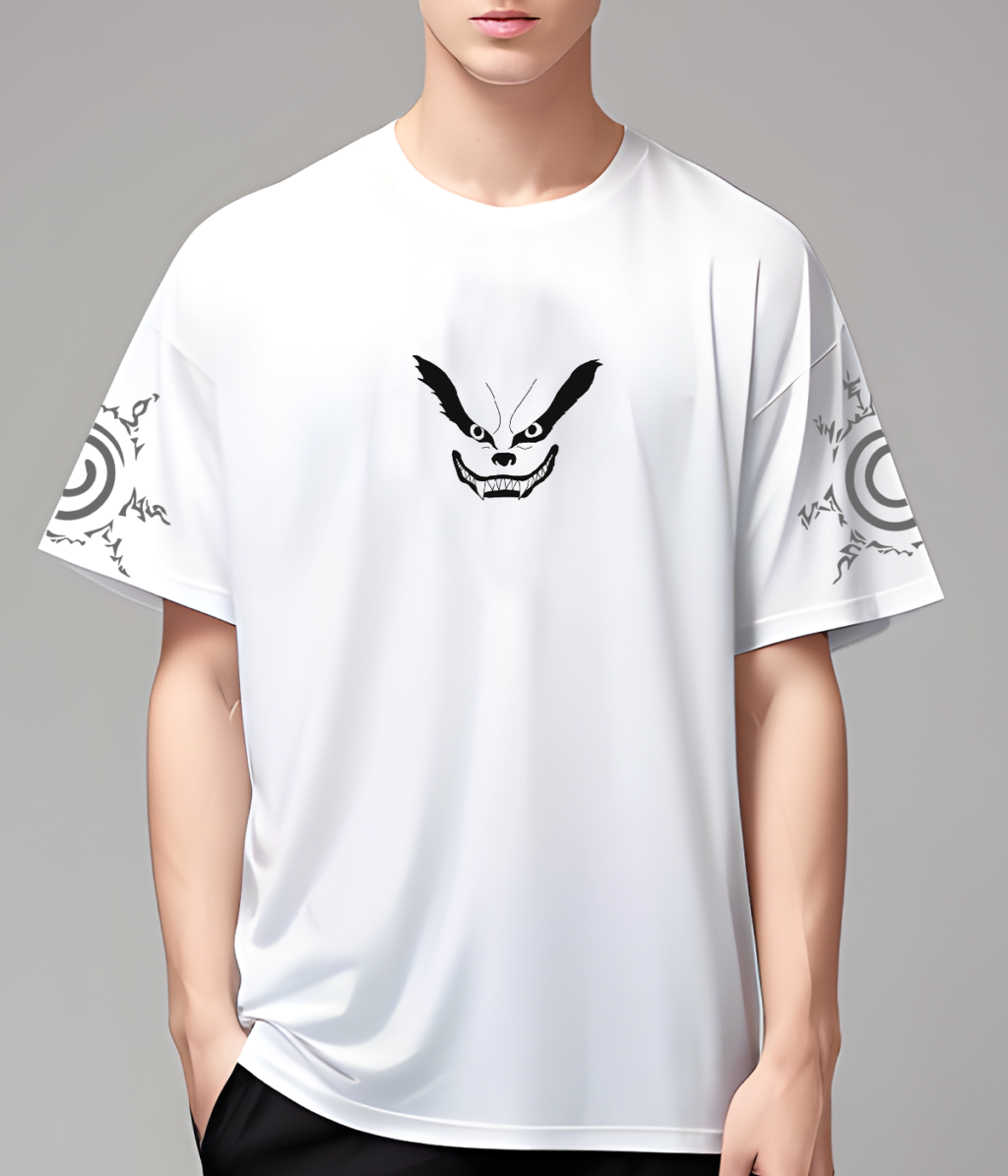 9 tails reflective Oversized T-Shirts - Image 3