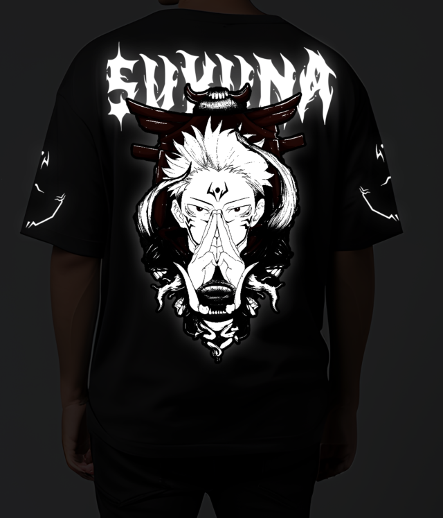 SUKUNA Reflective oversize t shirt - Image 2