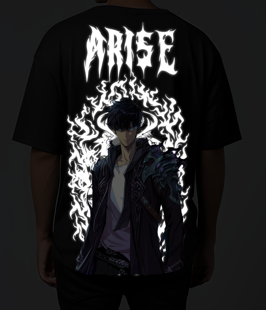 Solo leveling The Arise one Reflective oversize T shirt - Image 2