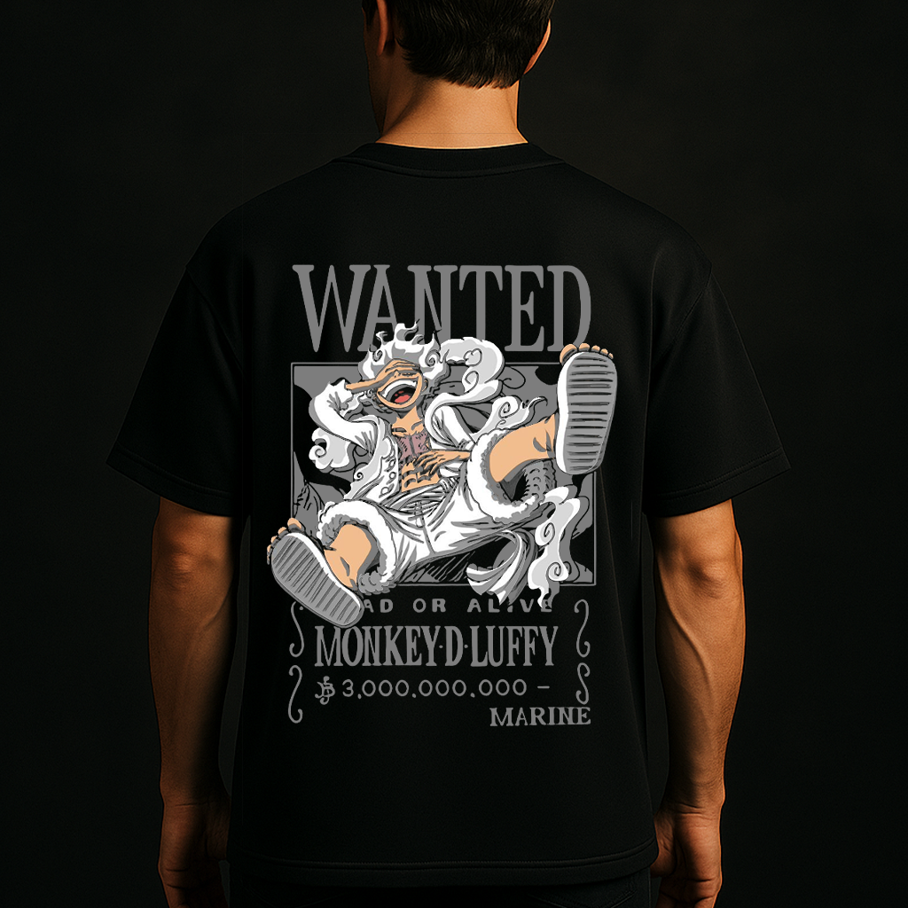 One piece Luffy Reflective glowing Oversized T-Shirts
