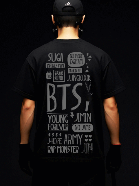 BTS TRUE ARMY Reflective oversize t shirt