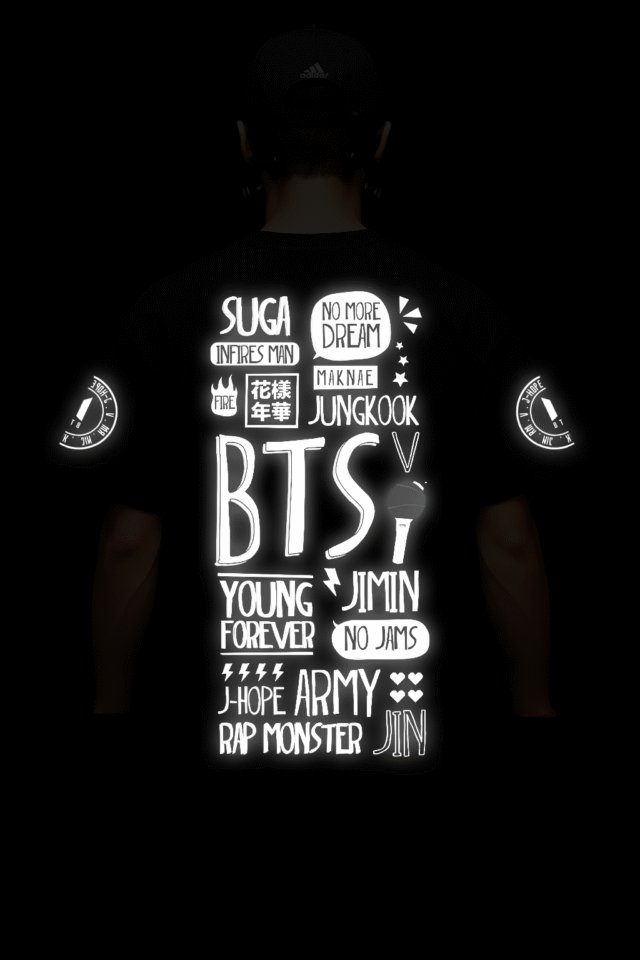 BTS TRUE ARMY Reflective oversize t shirt - Image 2
