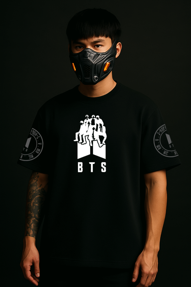 BTS TRUE ARMY Reflective oversize t shirt - Image 3