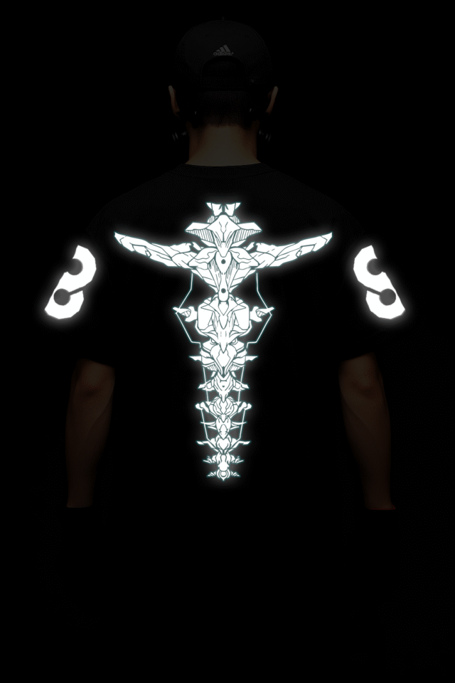 Kaiju No 8 Reflective oversize t shirt - Image 2