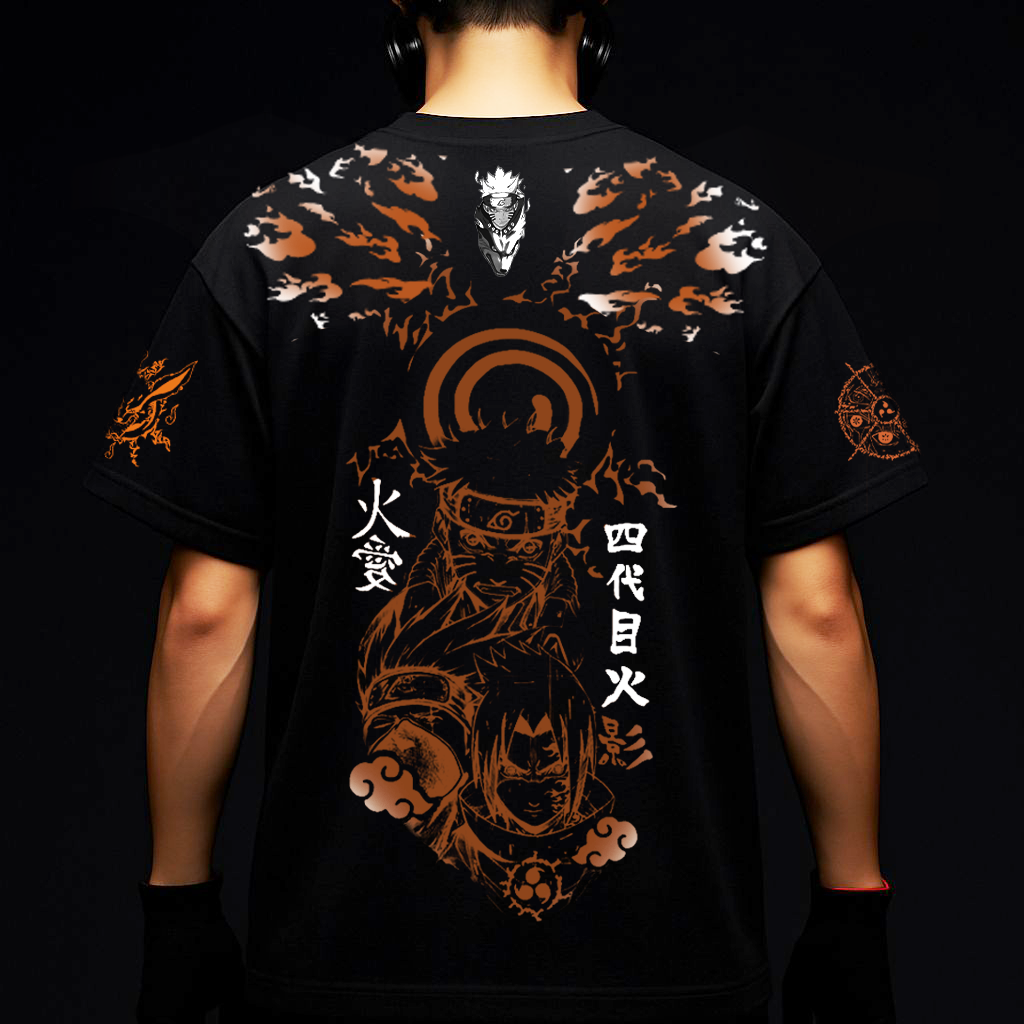 Naruto oversize drop shoulder t shirt