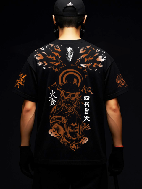 Naruto oversize drop shoulder t shirt