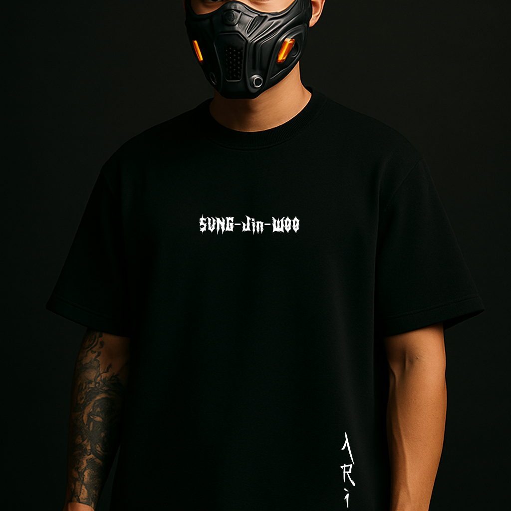 Sung Jin Woo Arise oversize drop shoulder t shirt
