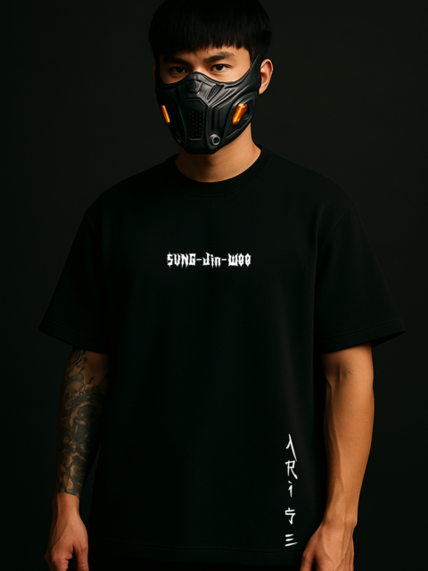 Sung Jin Woo Arise oversize drop shoulder t shirt