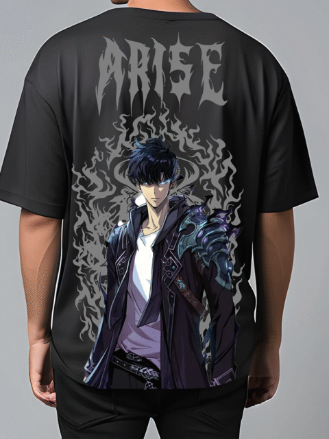 clearance sale- Solo leveling The Arise one Reflective oversize drop shoulder t shirt
