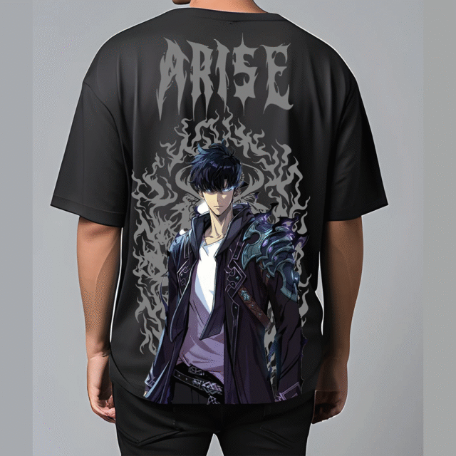 Solo leveling The Arise one Reflective oversize drop shoulder t shirt
